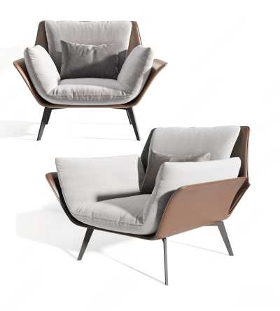 现代休闲椅3D模型下载